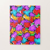 Kleurrijke gekramde eieren legpuzzel (Verticaal)