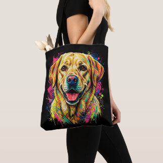 Kleurrijke Gele Labrador Retriever Hond Draagtas