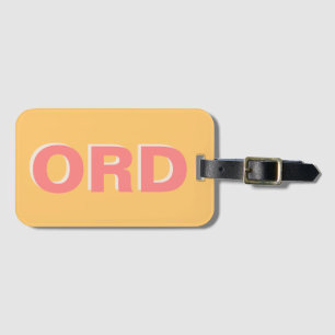 Kleurrijke Gele Schaduw Modern Monogram Initiaal Bagagelabel