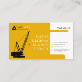 Kleurrijke Gele Zwarte Bouw Bedrijfskaart Visitekaartje