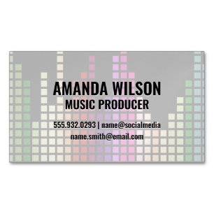 Kleurrijke Geluidsbalk Equalizer Magnetisch Visitekaartje