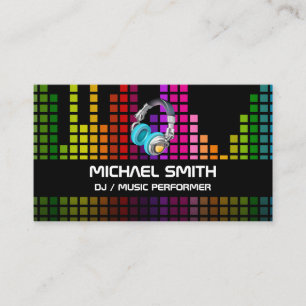 Kleurrijke geluidsbalk-equalizer visitekaartje