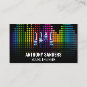 Kleurrijke Geluidsbar Equalizer Visitekaartje