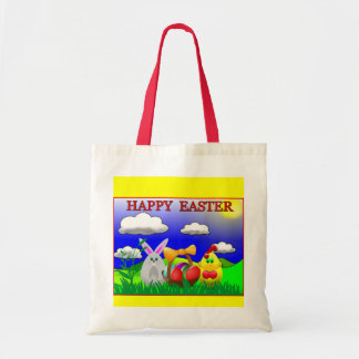Kleurrijke Gelukkig Pasen Tote Bag
