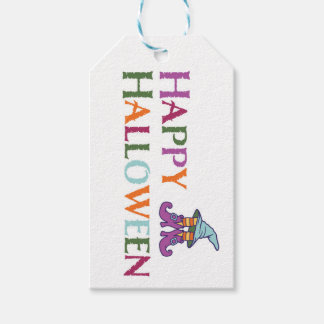 Kleurrijke Gelukkige Halloween Heks Behandeling La Cadeaulabel