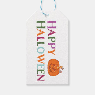 Kleurrijke Gelukkige Halloween Pompoen Snoep Label Cadeaulabel
