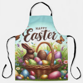 Kleurrijke, Gelukkige Paasmand met eieren Schort (Voorkant)