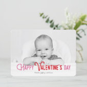 Kleurrijke Gelukkige Valentijnsdag Volledige Foto Feestdagenkaart (Staand voorkant)
