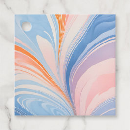 Kleurrijke gemarmerde papieren kunst cadeau Labels