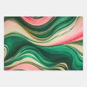 Kleurrijke gemarmerde papieren kunst inpakpapier v vel (Voorkant 2)