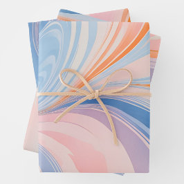 Kleurrijke gemarmerde papieren kunst inpakpapier v vel