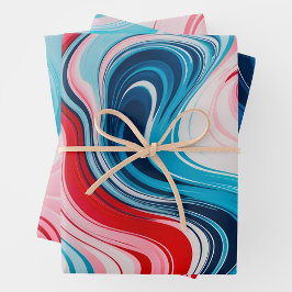 Kleurrijke gemarmerde papieren kunst inpakpapier v vel