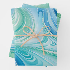 Kleurrijke gemarmerde papieren kunst inpakpapier v vel