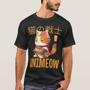 Kleurrijke gemberkat Japanse cultuur geïnspireerd T-shirt