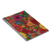 Kleurrijke gemengde bloemen notitieboek (Rechterzijde)