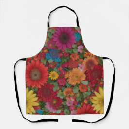 Kleurrijke gemengde bloemen schort