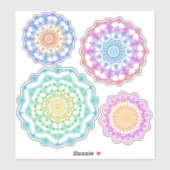 Kleurrijke gemengde mandala set sticker (Vel)