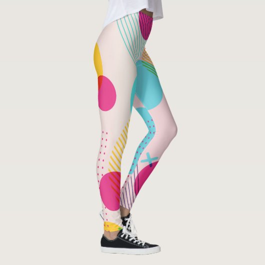Kleurrijke geometrische abstracte achtergrond leggings (Rechts)