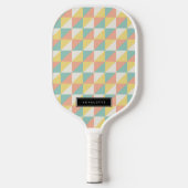 Kleurrijke geometrische Abstracte driehoek Modern Pickleball Paddle (Voorkant)
