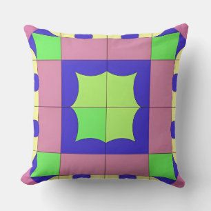 Kleurrijke Geometrische Abstracte Kunst Kussen