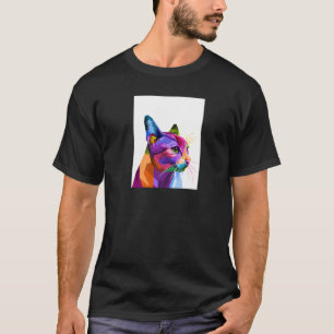 Kleurrijke Geometrische Abstracte Wilde Dieren Gra T-shirt