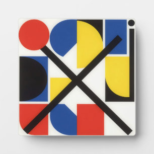 Kleurrijke geometrische Bauhaus Suprematistische k Fotoplaat
