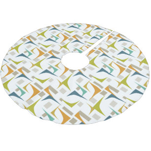 Kleurrijke geometrische bogen hoeken midden eeuw m kerstboom rok