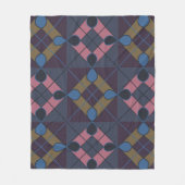 Kleurrijke geometrische diamant fleece deken (Voorkant)