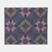 Kleurrijke geometrische diamant fleece deken (Voorkant (Horizontaal))