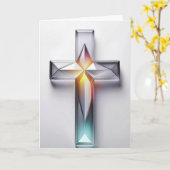 Kleurrijke Geometrische Edelsteen Christelijk Krui Kaart (Gele Bloem)