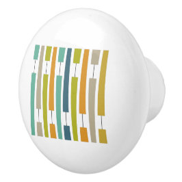 Kleurrijke geometrische exclamentiepunten midden e keramische knop