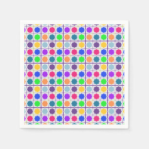 Kleurrijke geometrische feeststijl in abstracte ve servet