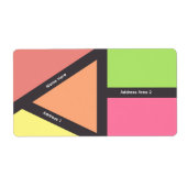 kleurrijke geometrische labels (Voorkant)