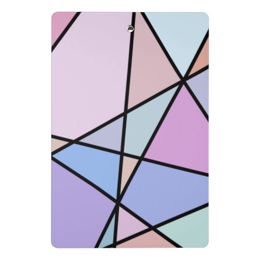 Kleurrijke geometrische lijnen en vormen mini klembord (Achterkant)