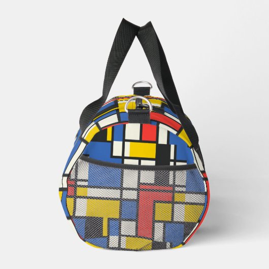 Kleurrijke geometrische Mondriaan Style Print Plunjezak (Rechts)