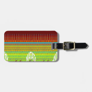 Kleurrijke Geometrische Motief Art Print Bagagelabel