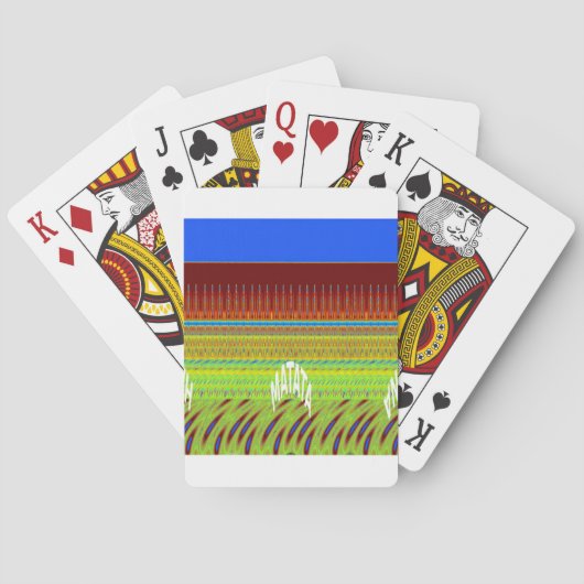 Kleurrijke Geometrische Motief Art Print Pokerkaarten (Achterkant)