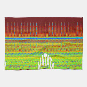Kleurrijke Geometrische Motief Art Print Theedoek