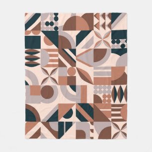 Kleurrijke geometrische mozaïek, abstracte achterg fleece deken