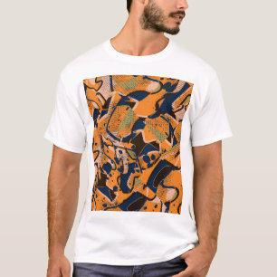 Kleurrijke geometrische naadloze achtergrond. t-shirt