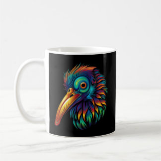 Kleurrijke Geometrische Nieuw-Zeelandse Kiwi Vogel Koffiemok