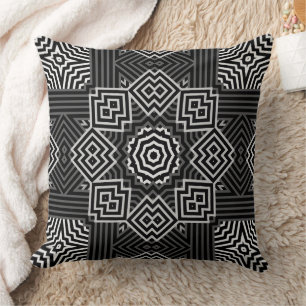 Kleurrijke geometrische patroon retro kussen