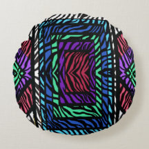 Kleurrijke Geometrische Regenboog Zebra Dierprint