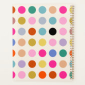Kleurrijke geometrische Stippen Planner (Achterkant)