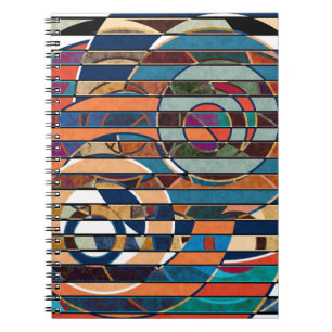 Kleurrijke geometrische strepen, Abstract Notitieboek
