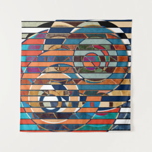 Kleurrijke geometrische strepen, Abstract Wandkleed