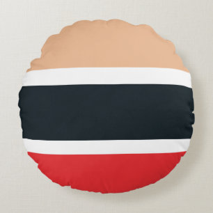 Kleurrijke geometrische strepen patroon rond kusse rond kussen