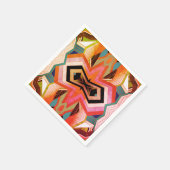 Kleurrijke geometrische vibes servetten (Hoek)