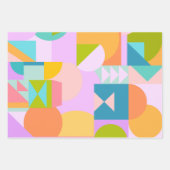 Kleurrijke geometrische vormen collage in heldere inpakpapier vel (Voorkant 3)