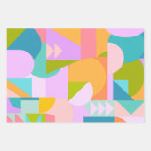 Kleurrijke geometrische vormen collage in heldere inpakpapier vel (Voorkant 2)